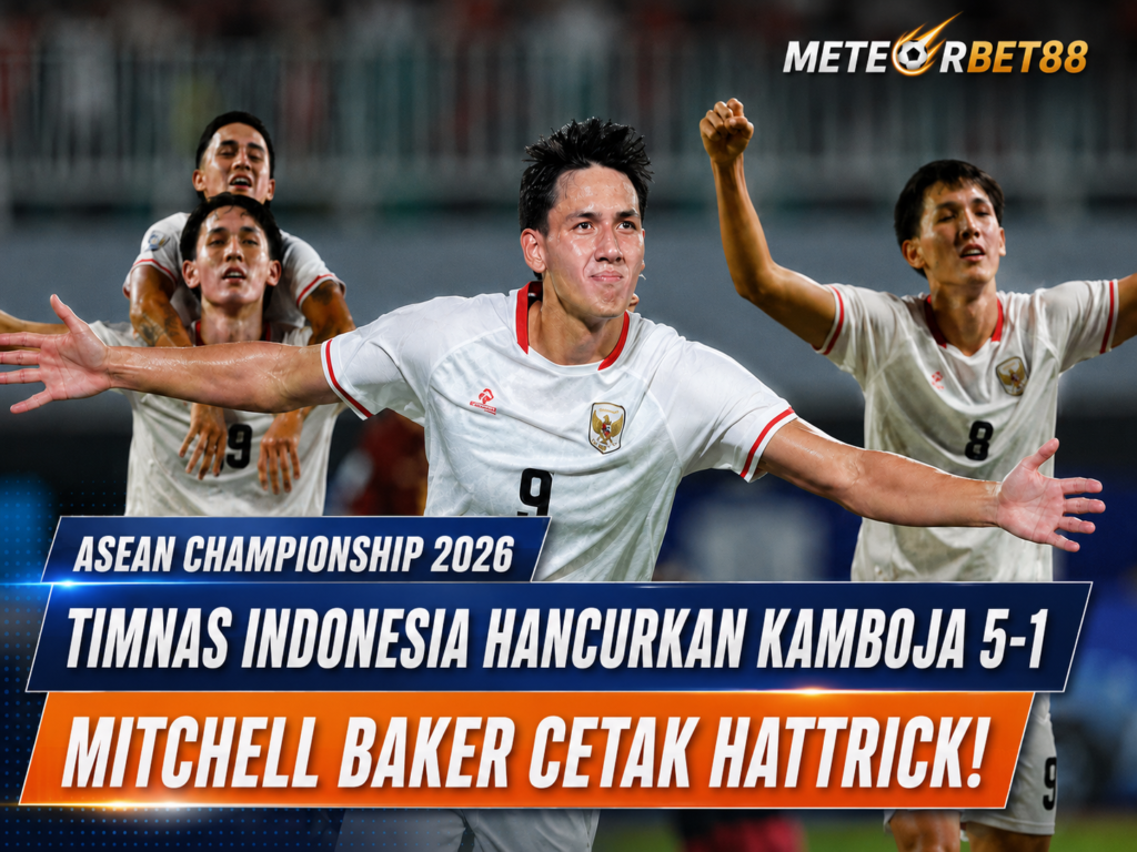 Indonesia vs Kamboja 5-1 Mitchell Baker Cetak Hattrick di Piala AFF 2026