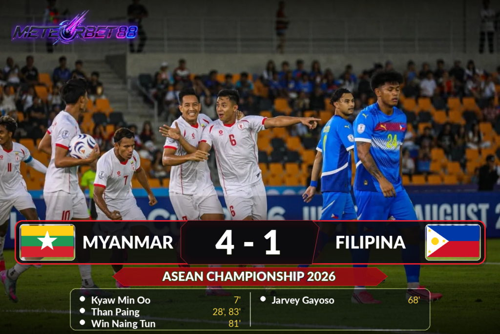 Filipina vs Myanmar 2026: Myanmar Menang Telak 4-1