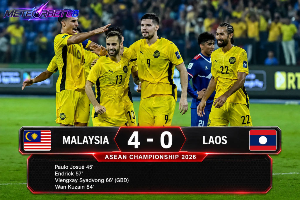 Malaysia vs Laos 2026: Harimau Malaya Menang Telak 4-0