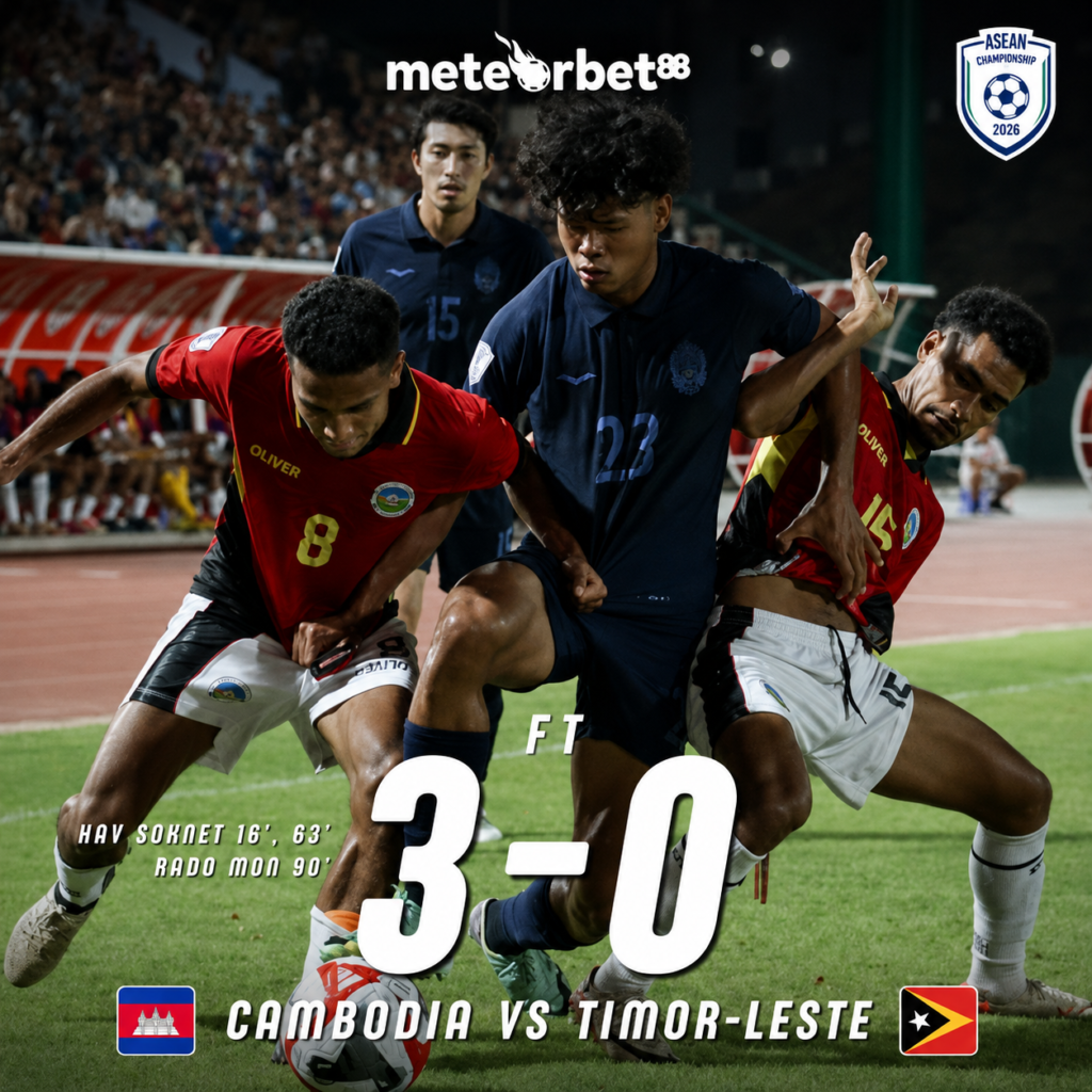 Kamboja vs Timor-Leste 2026: Hav Soknet Bawa Angkor Warriors Menang Telak 3-0