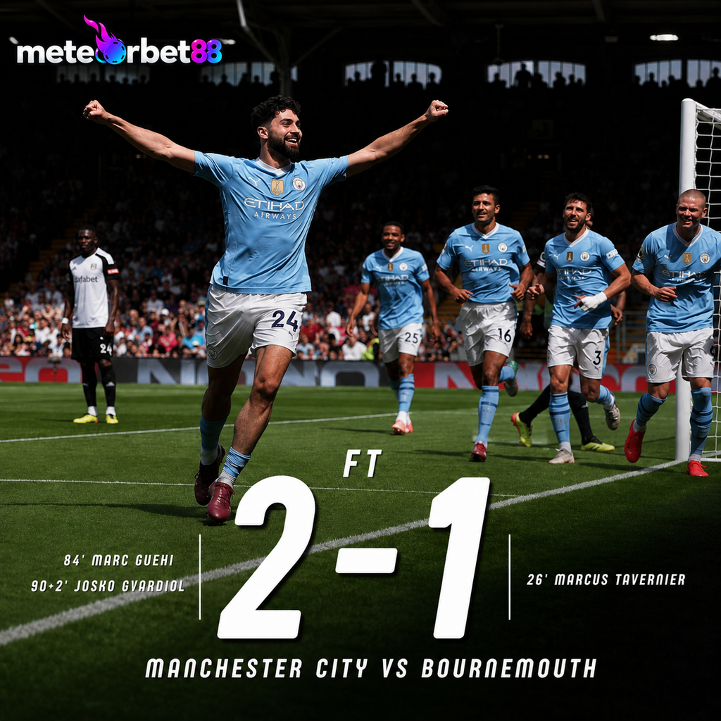 Manchester City 2-1 Bournemouth: Comeback Dramatis di Menit Akhir