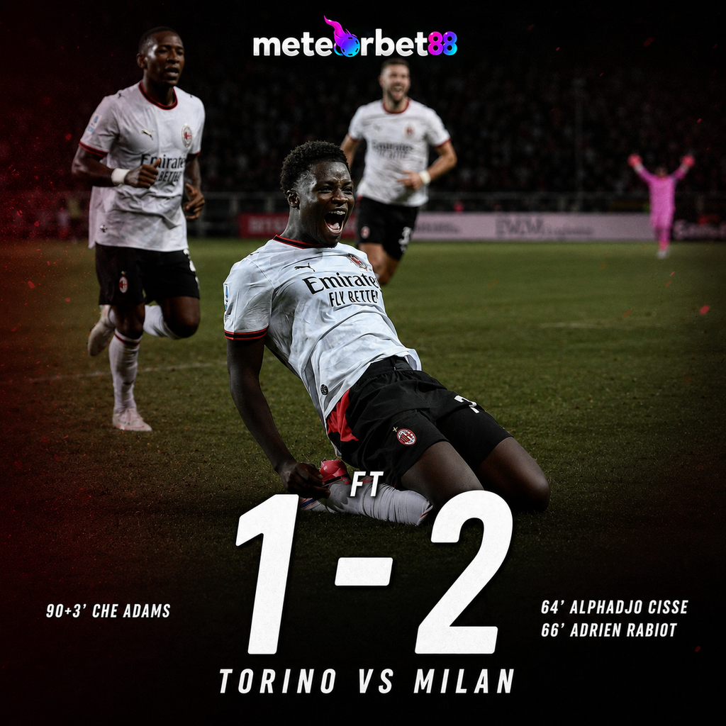 Hasil Torino vs Milan 1-2: Cissè dan Rabiot Bawa Rossoneri Raih Tiga Poin